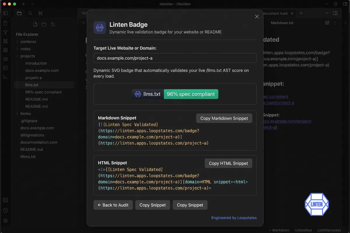 Linten screenshot