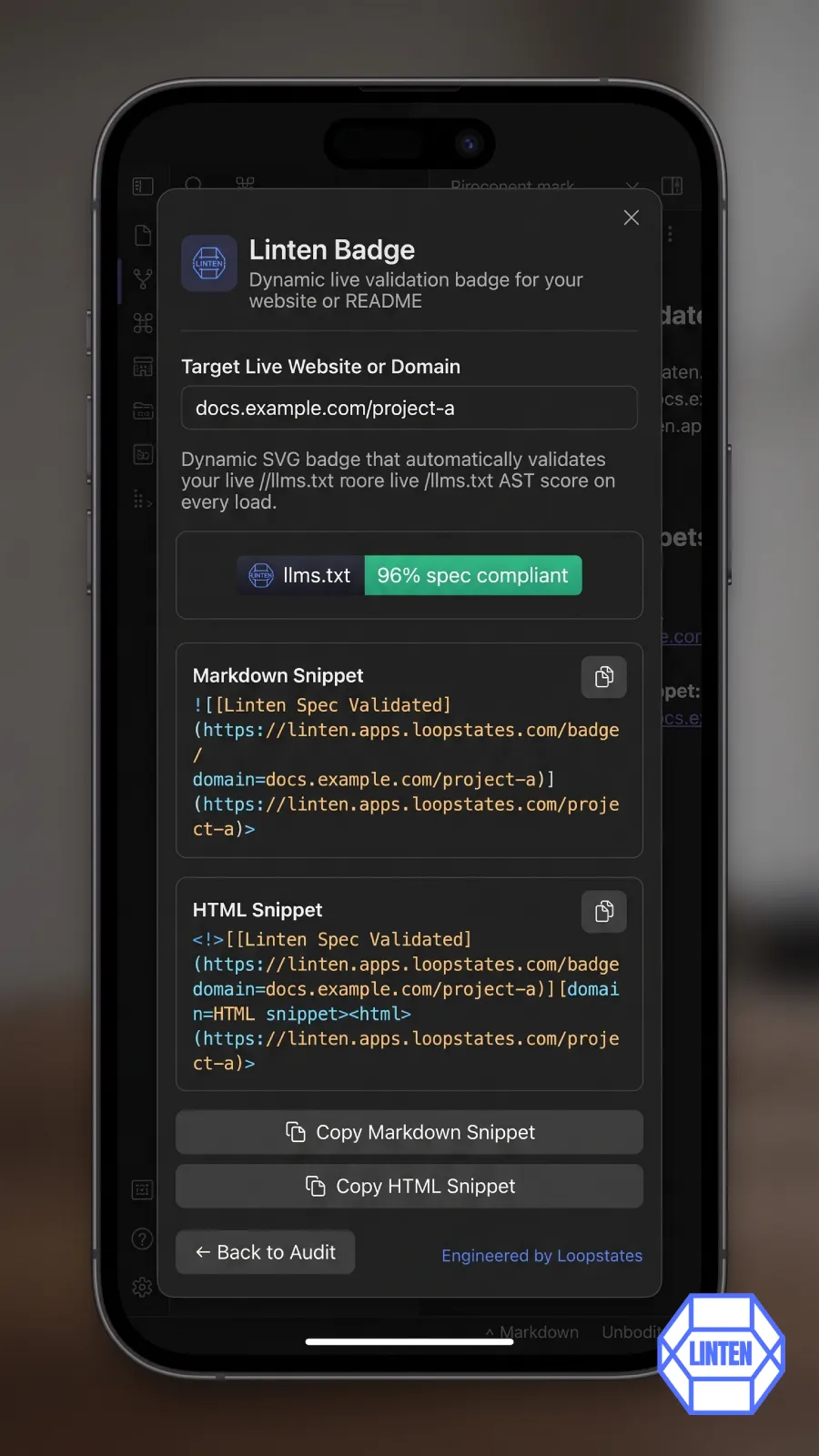 Linten screenshot