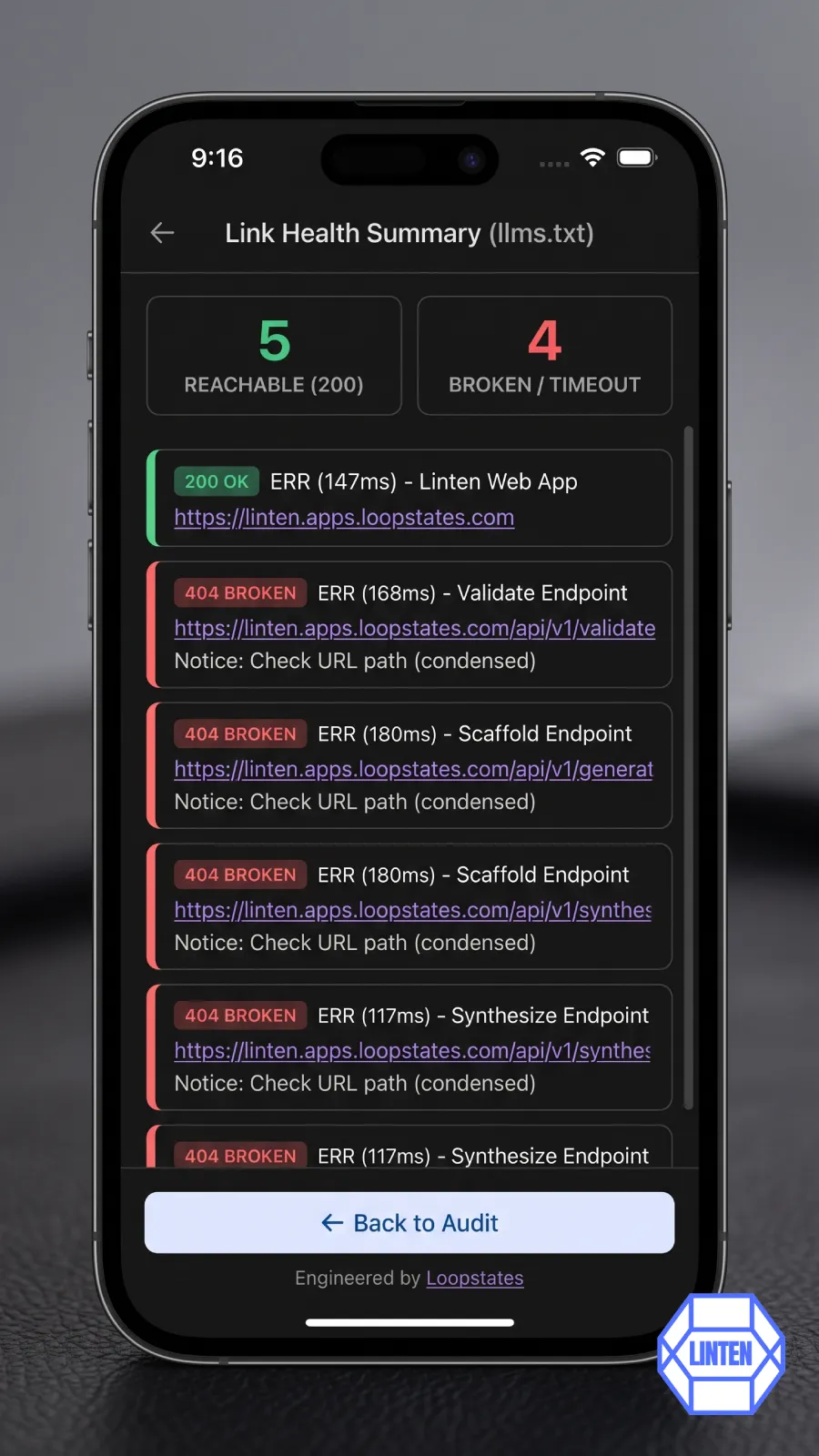 Linten screenshot