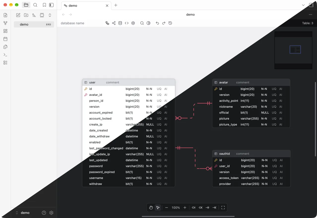 ERD Editor screenshot