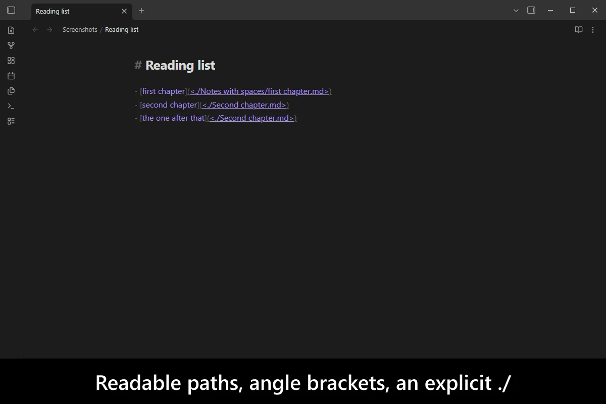 Better Markdown Links screenshot