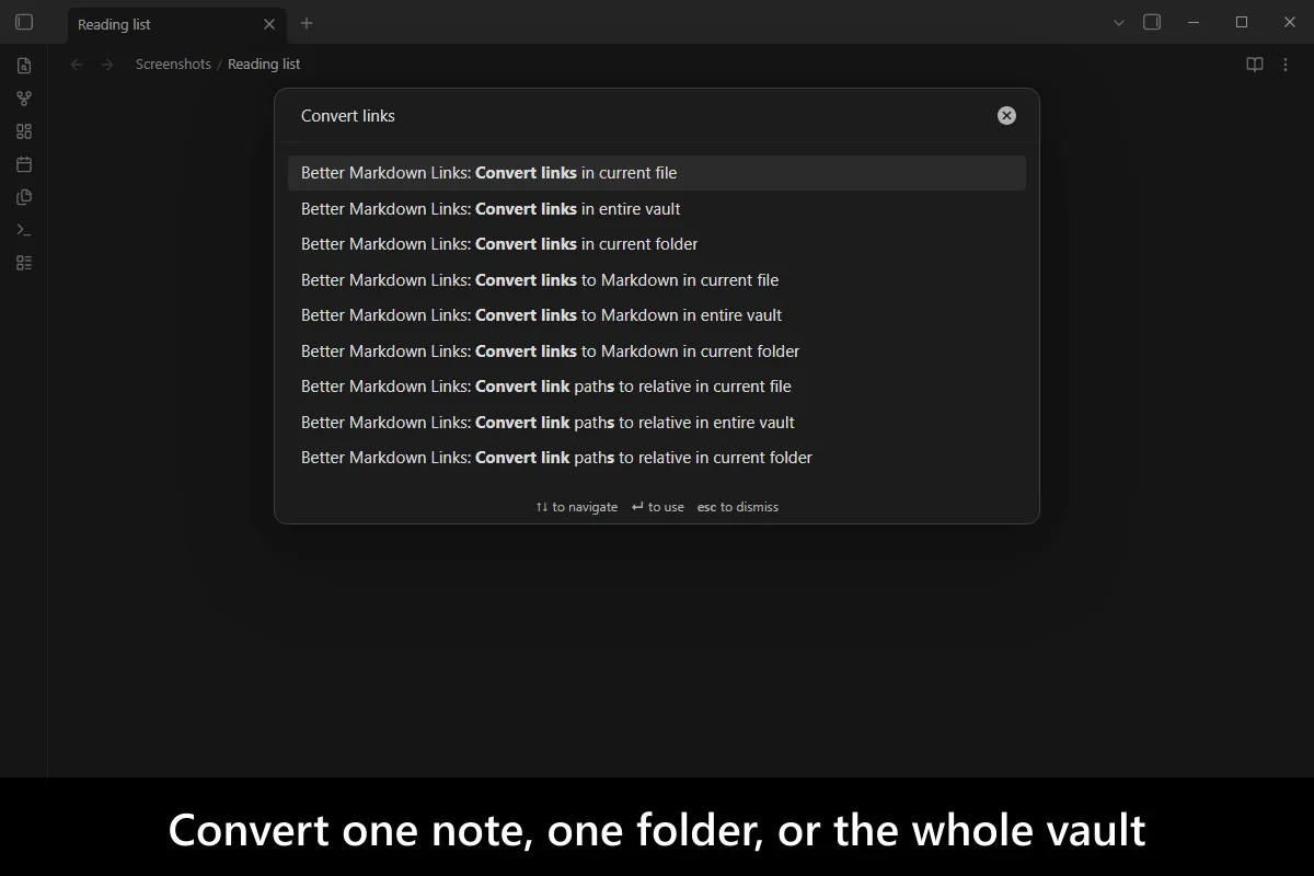 Better Markdown Links screenshot