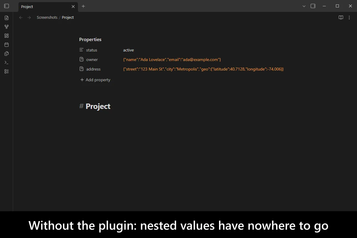 Nested Properties screenshot