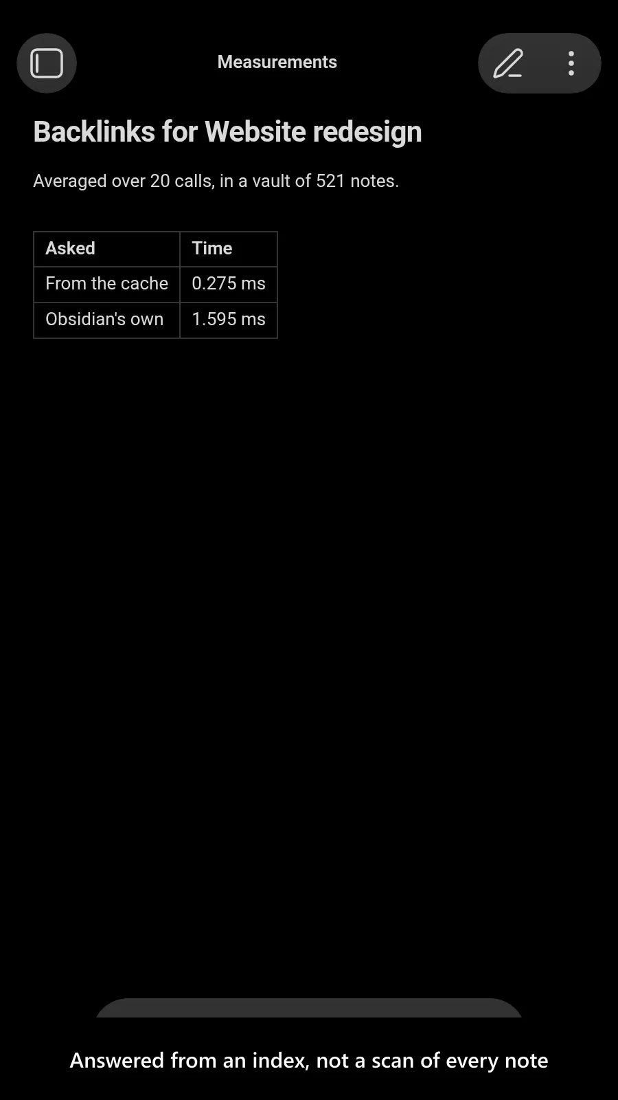 Advanced Metadata Cache screenshot