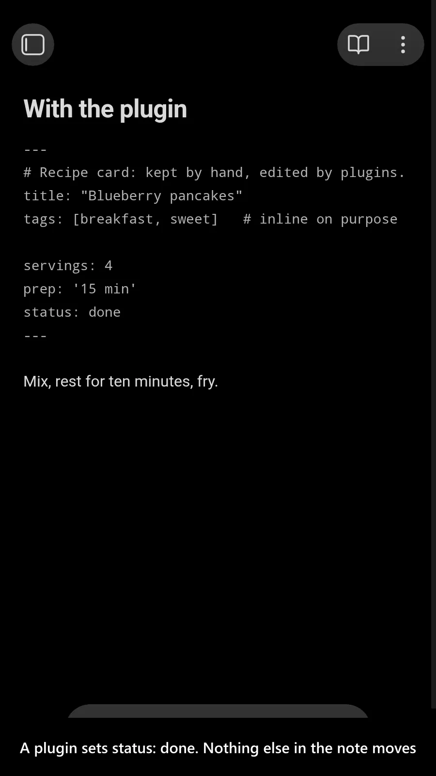 Preserve Frontmatter Formatting screenshot