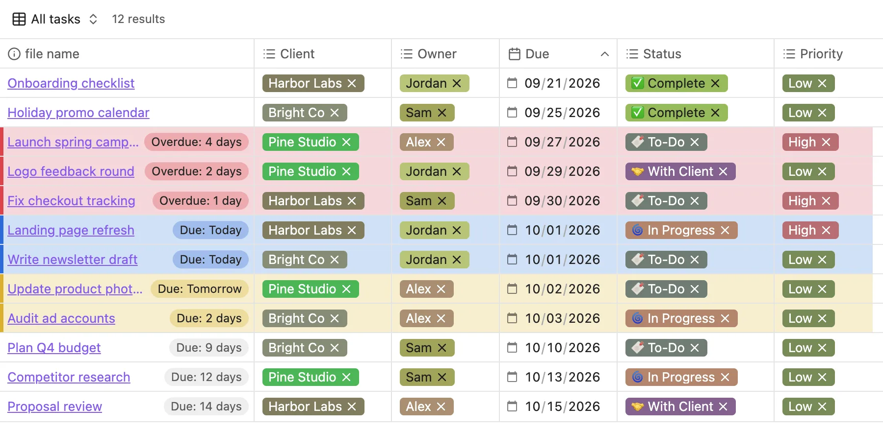 Bases Colors screenshot