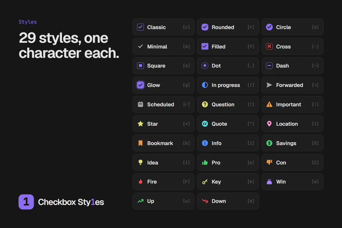 Checkbox Sty1es screenshot
