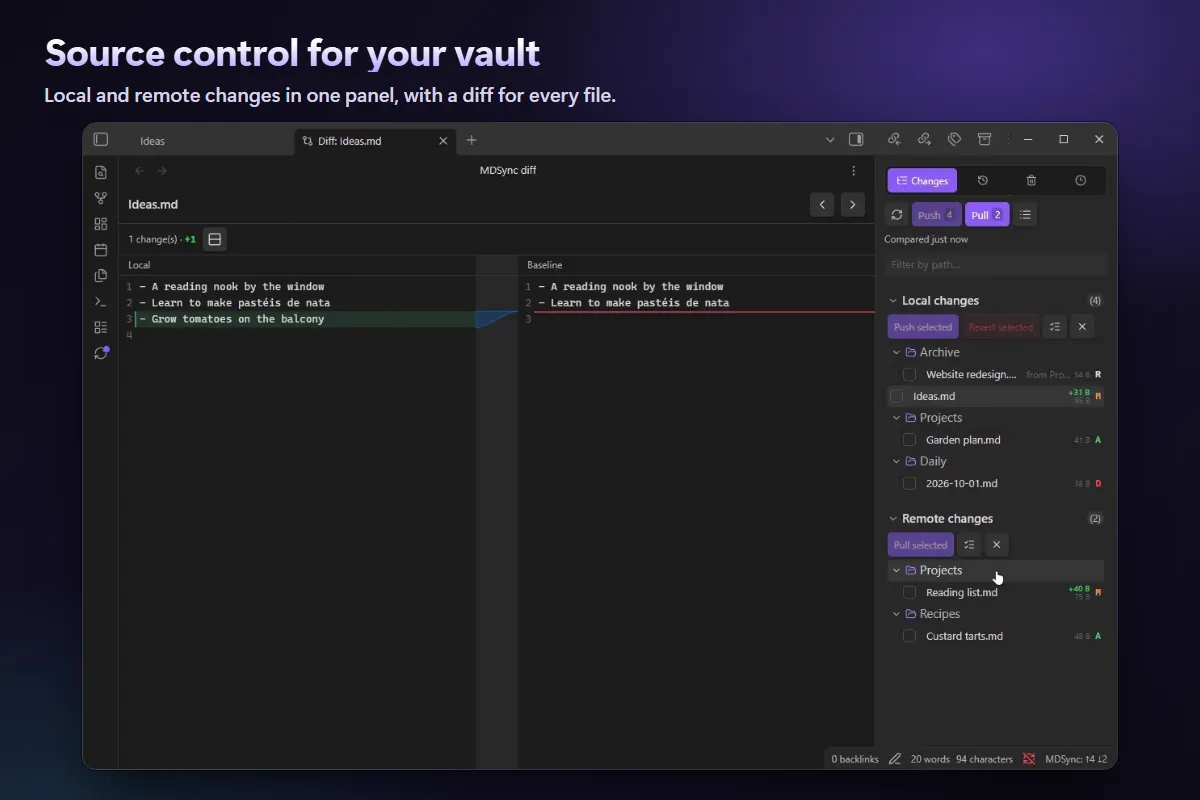 MDSync screenshot