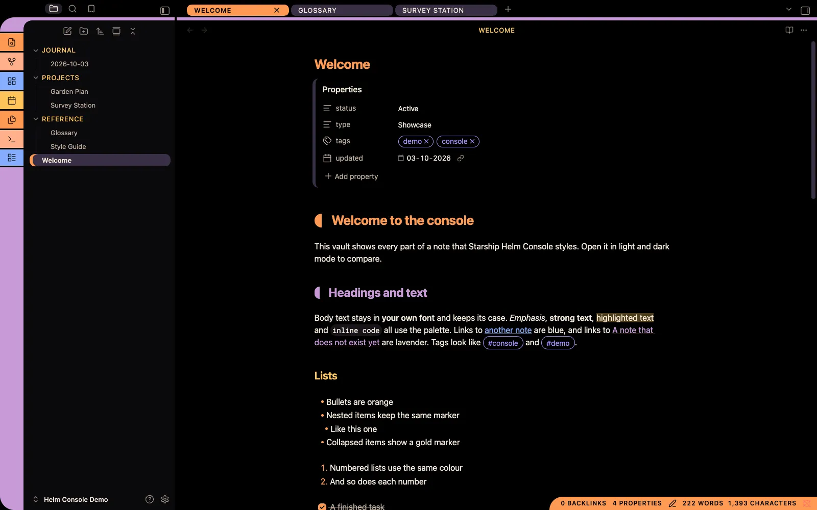 Starship Helm Console screenshot