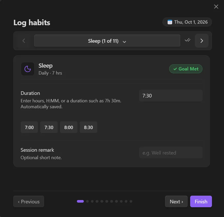 Temperans Habits screenshot