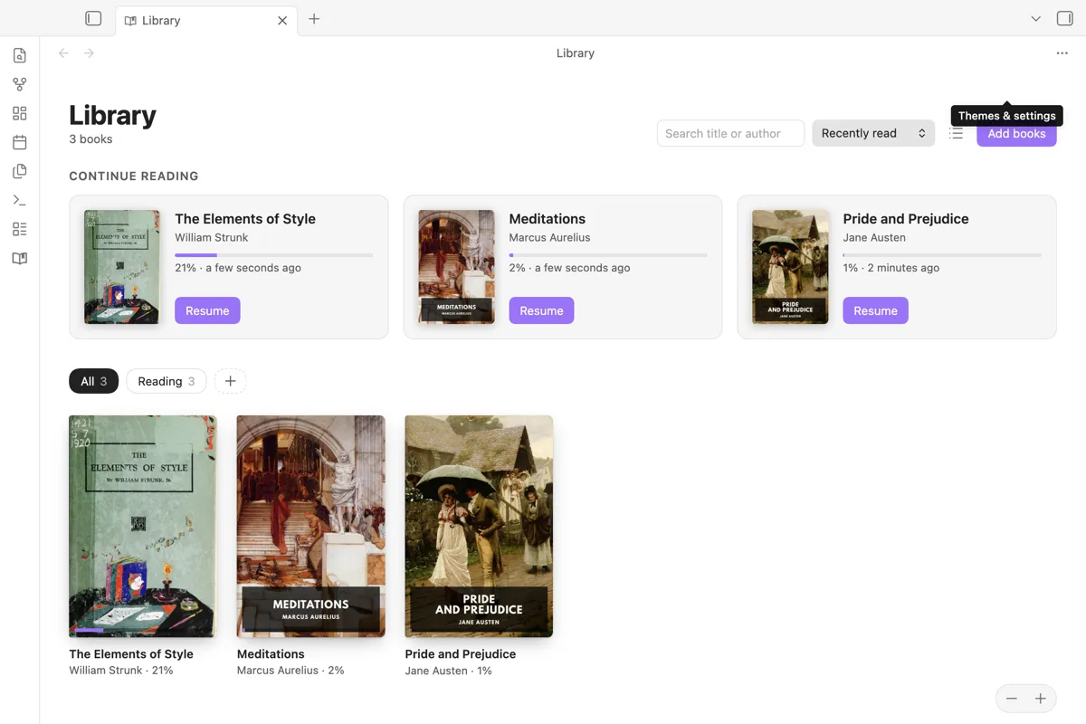 Octavo Reader screenshot