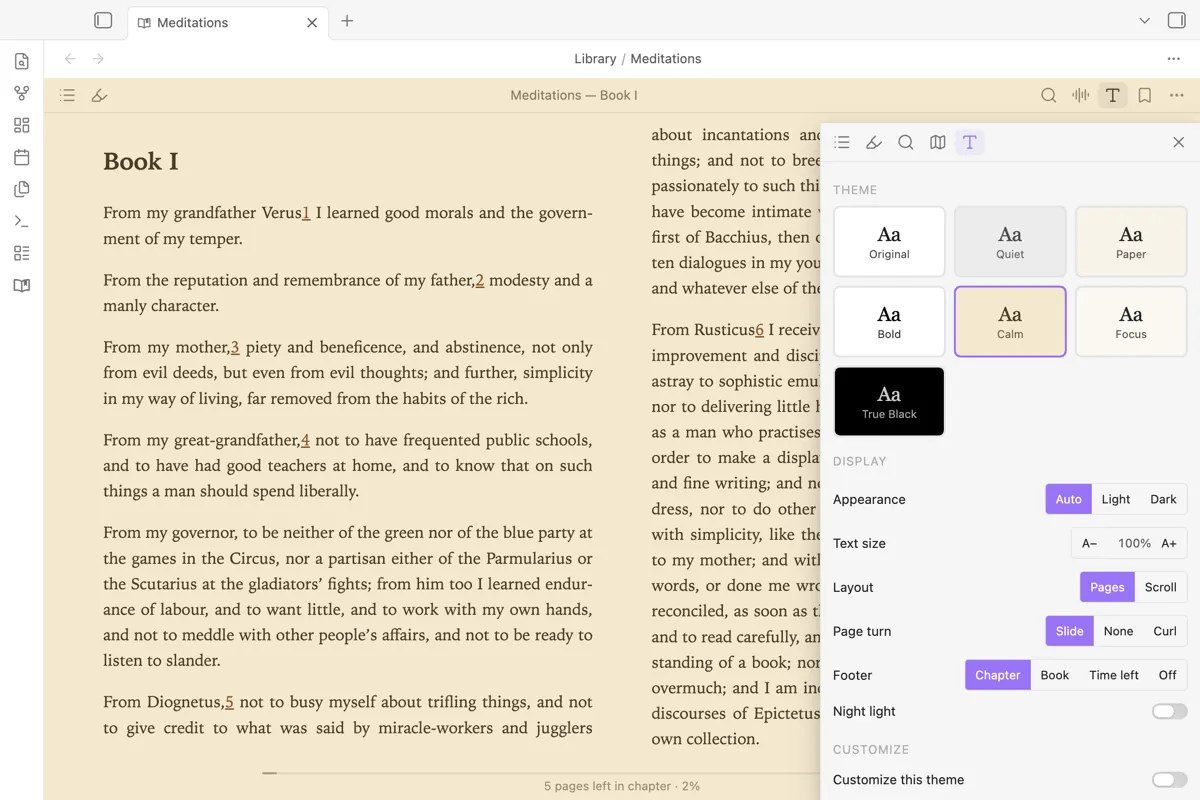 Octavo Reader screenshot