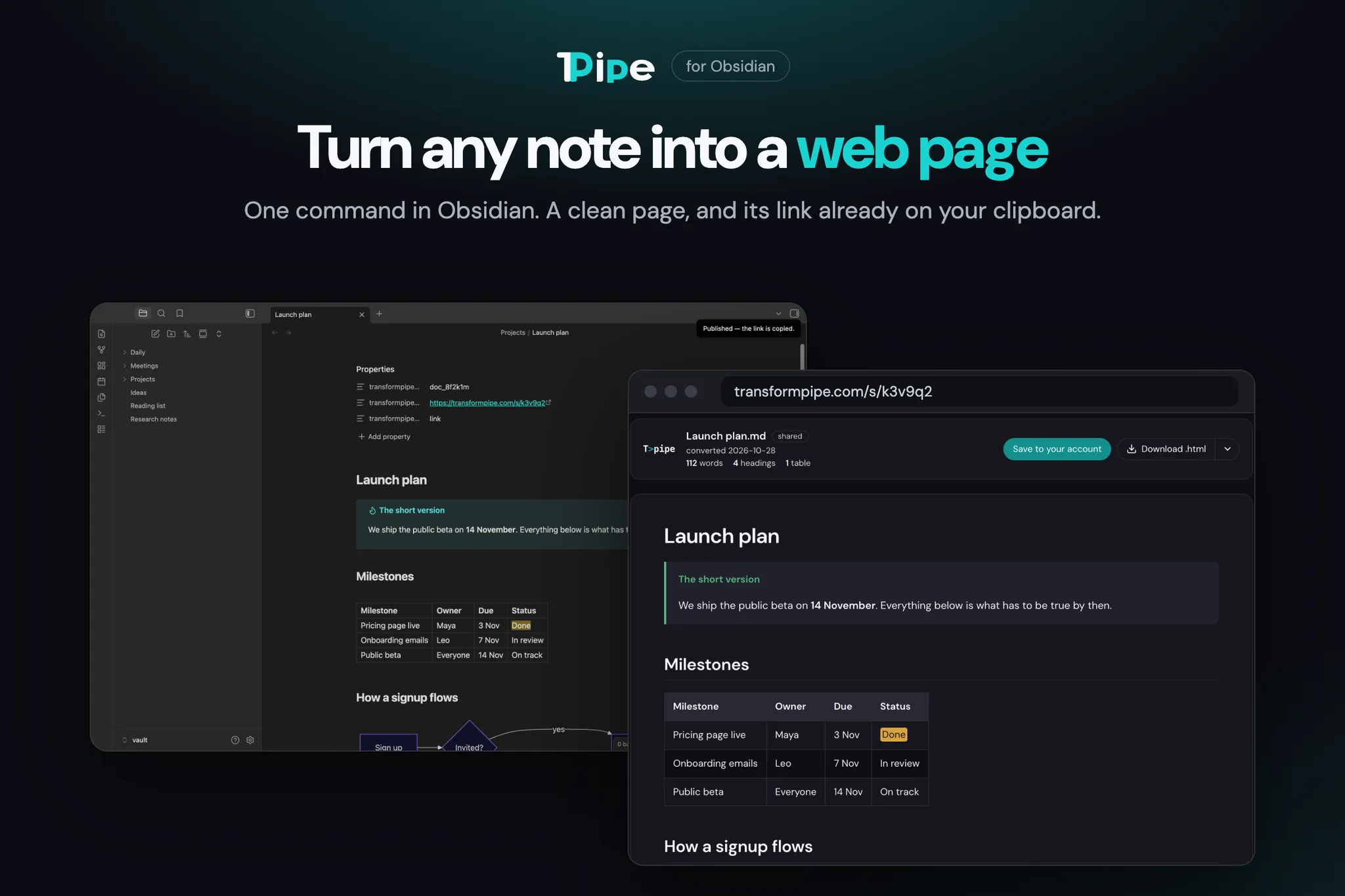 TransformPipe screenshot