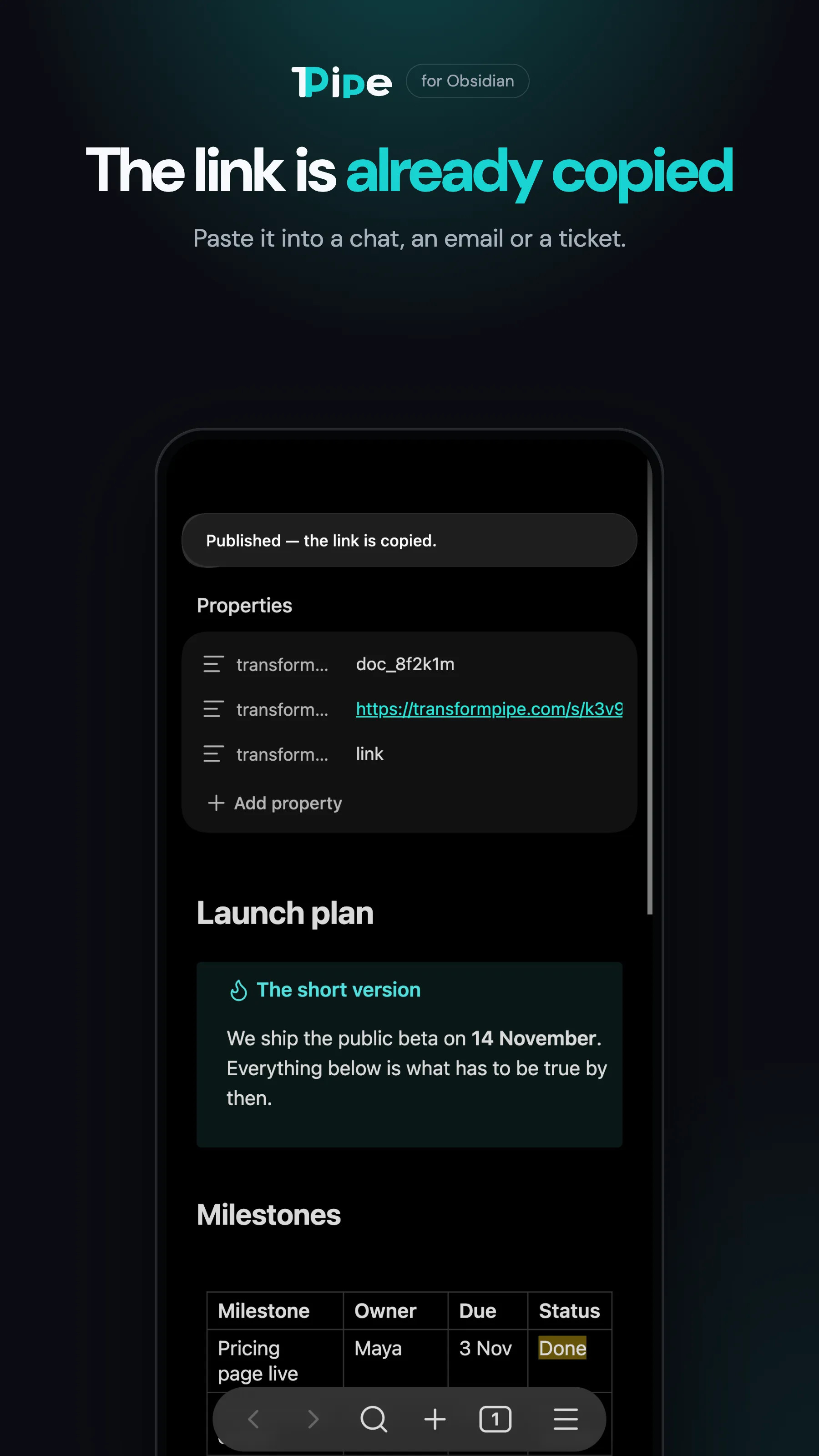 TransformPipe screenshot