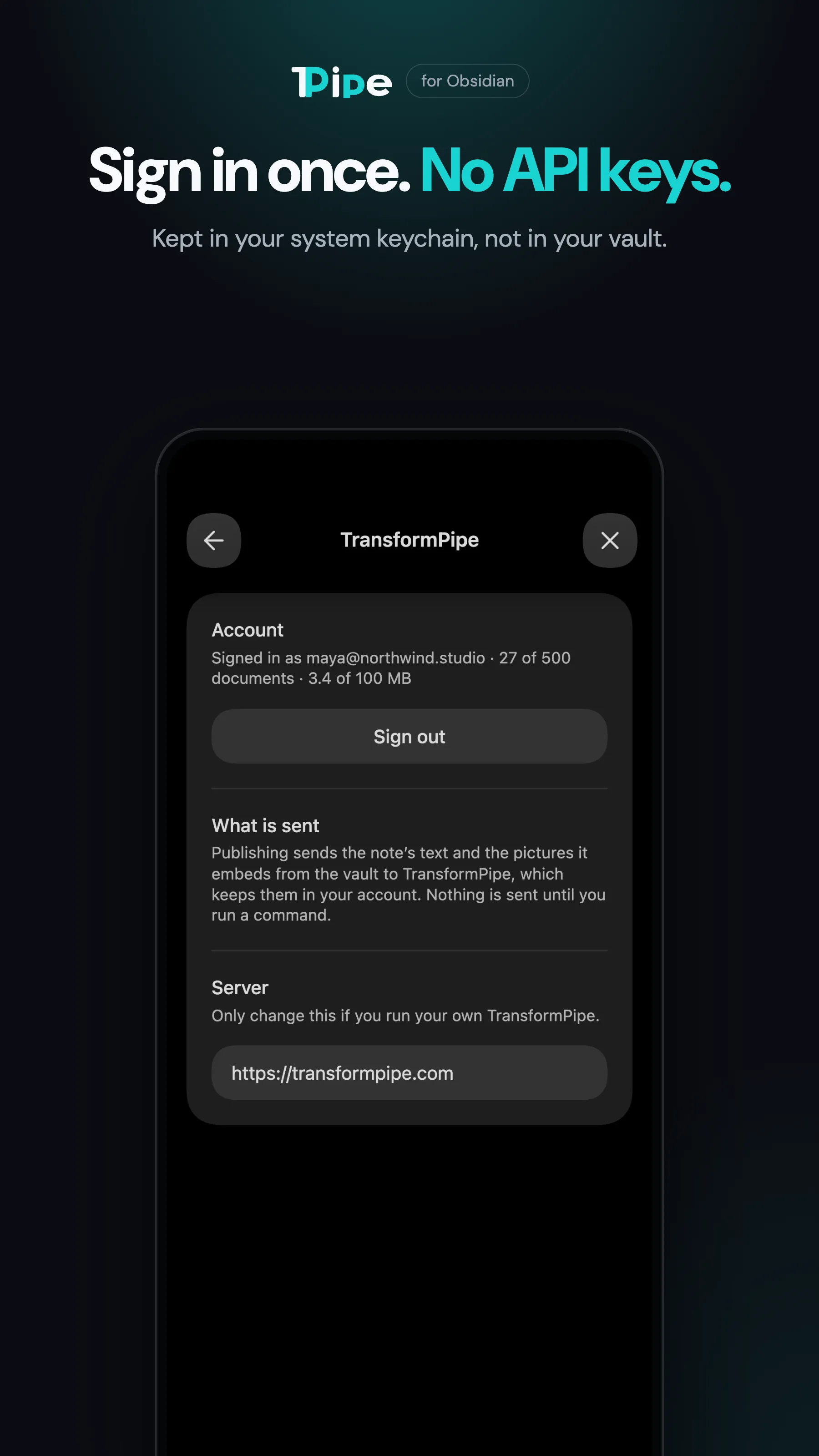 TransformPipe screenshot