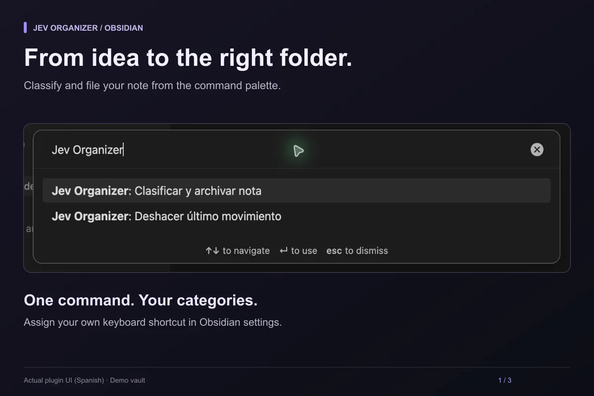 Jev Organizer screenshot