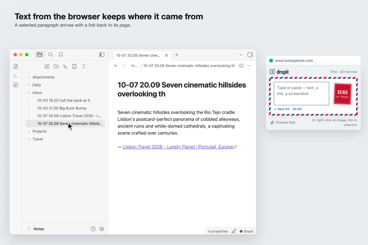 dropit (sync and send anything to phone and PC) screenshot