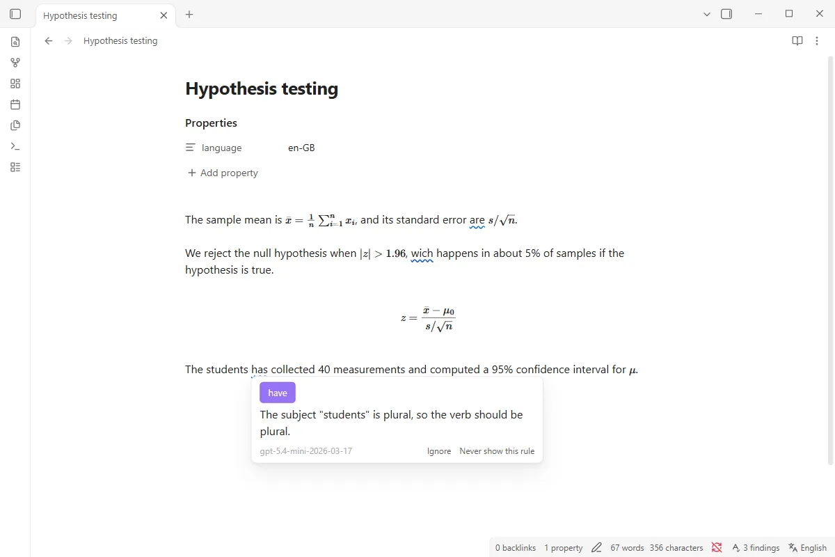 BlueProof screenshot