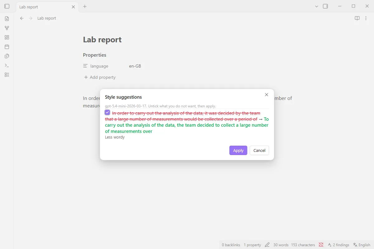 BlueProof screenshot