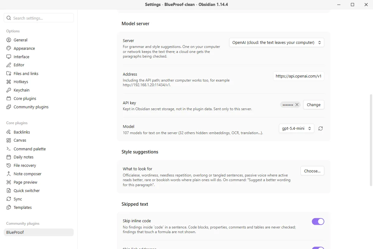 BlueProof screenshot