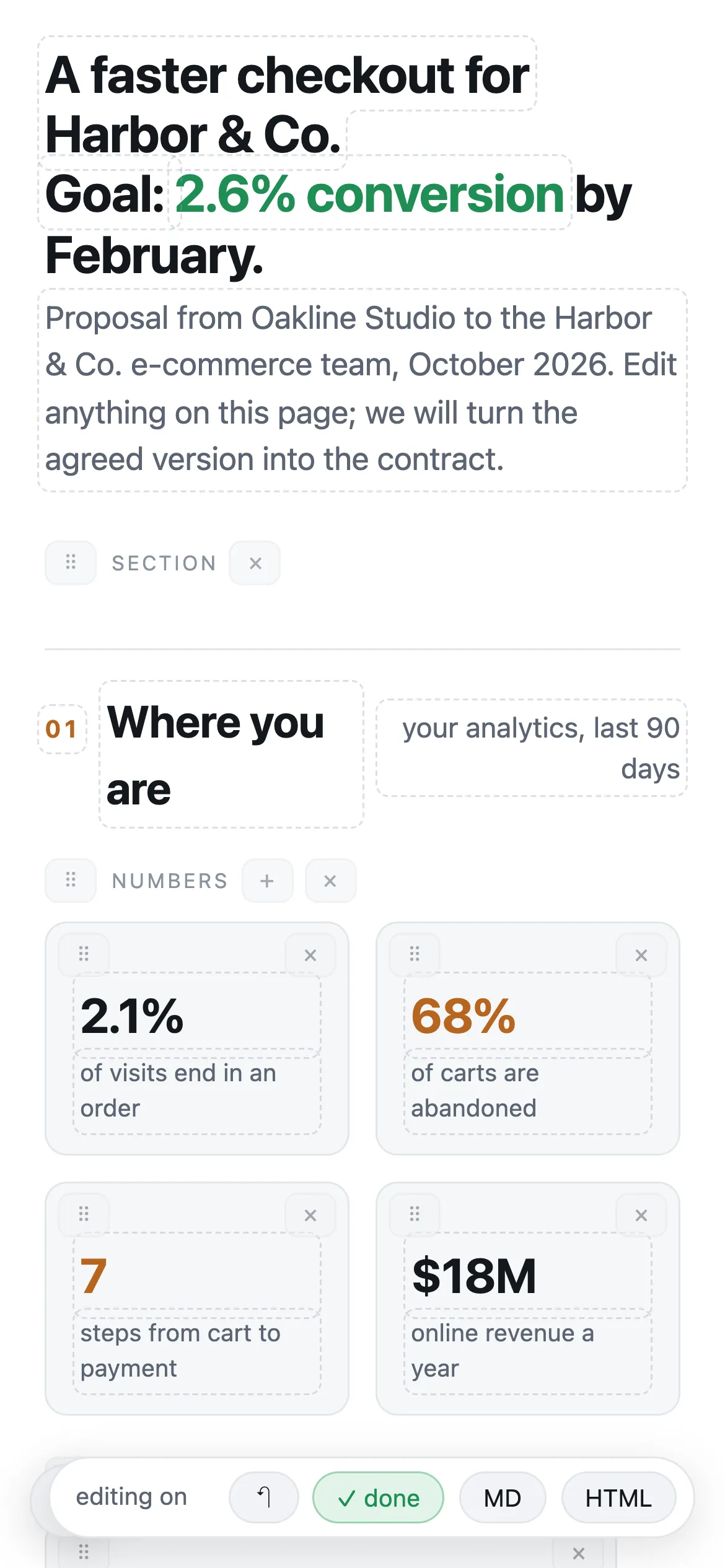 MyOnePage screenshot