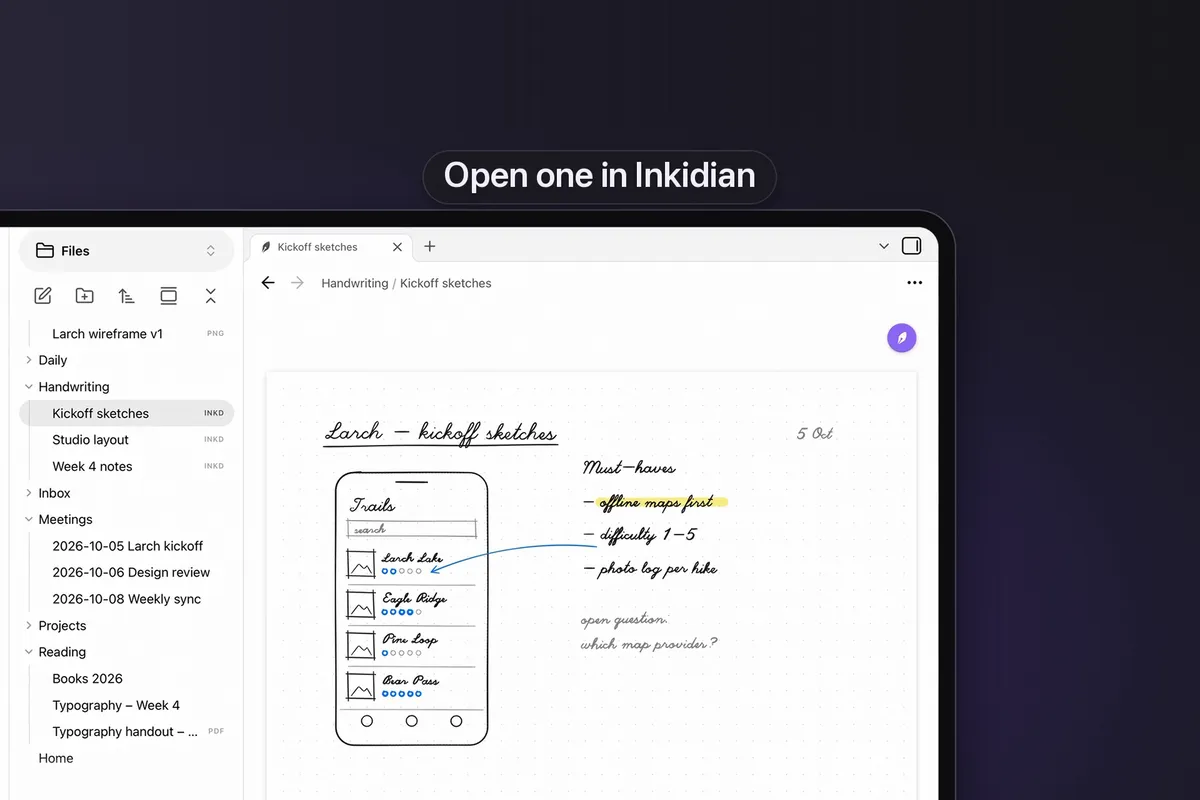 Inkidian screenshot