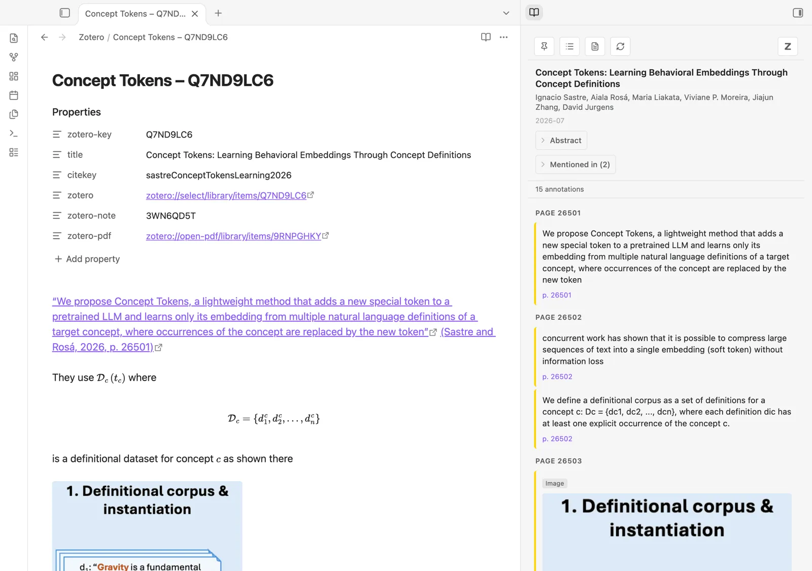 Zotero Annotations screenshot