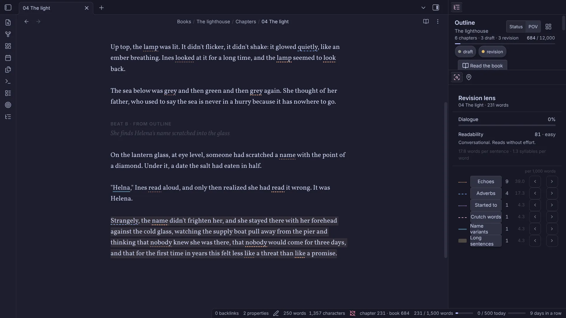 Escrita screenshot