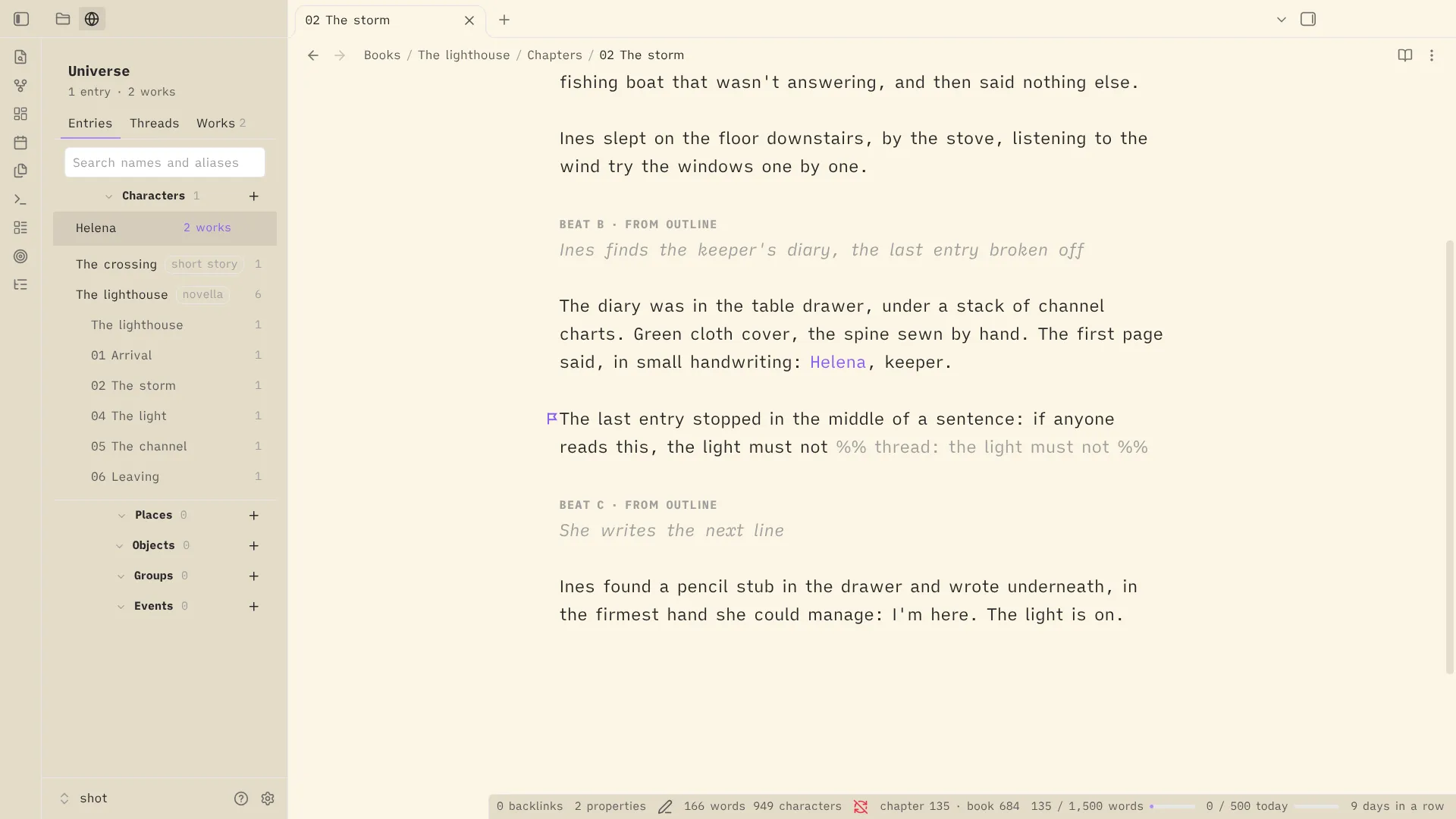 Escrita screenshot