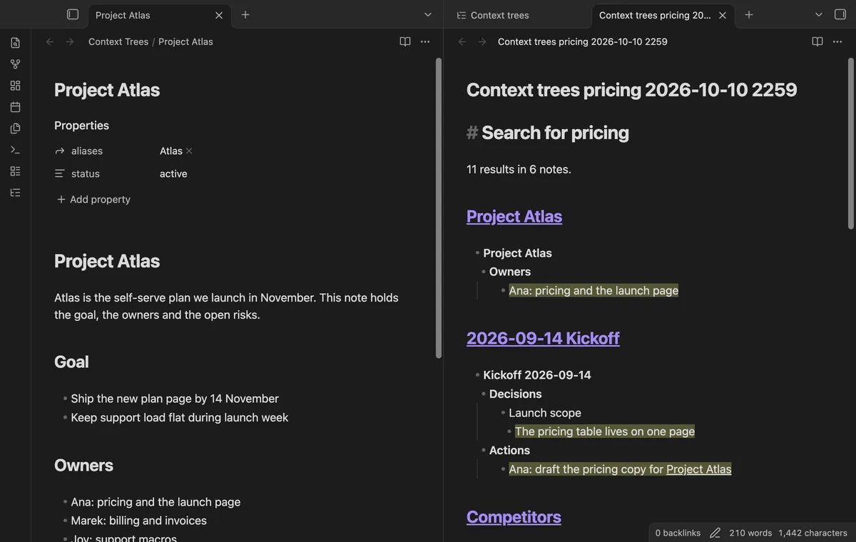 Context Trees screenshot