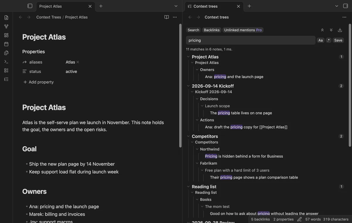 Context Trees screenshot