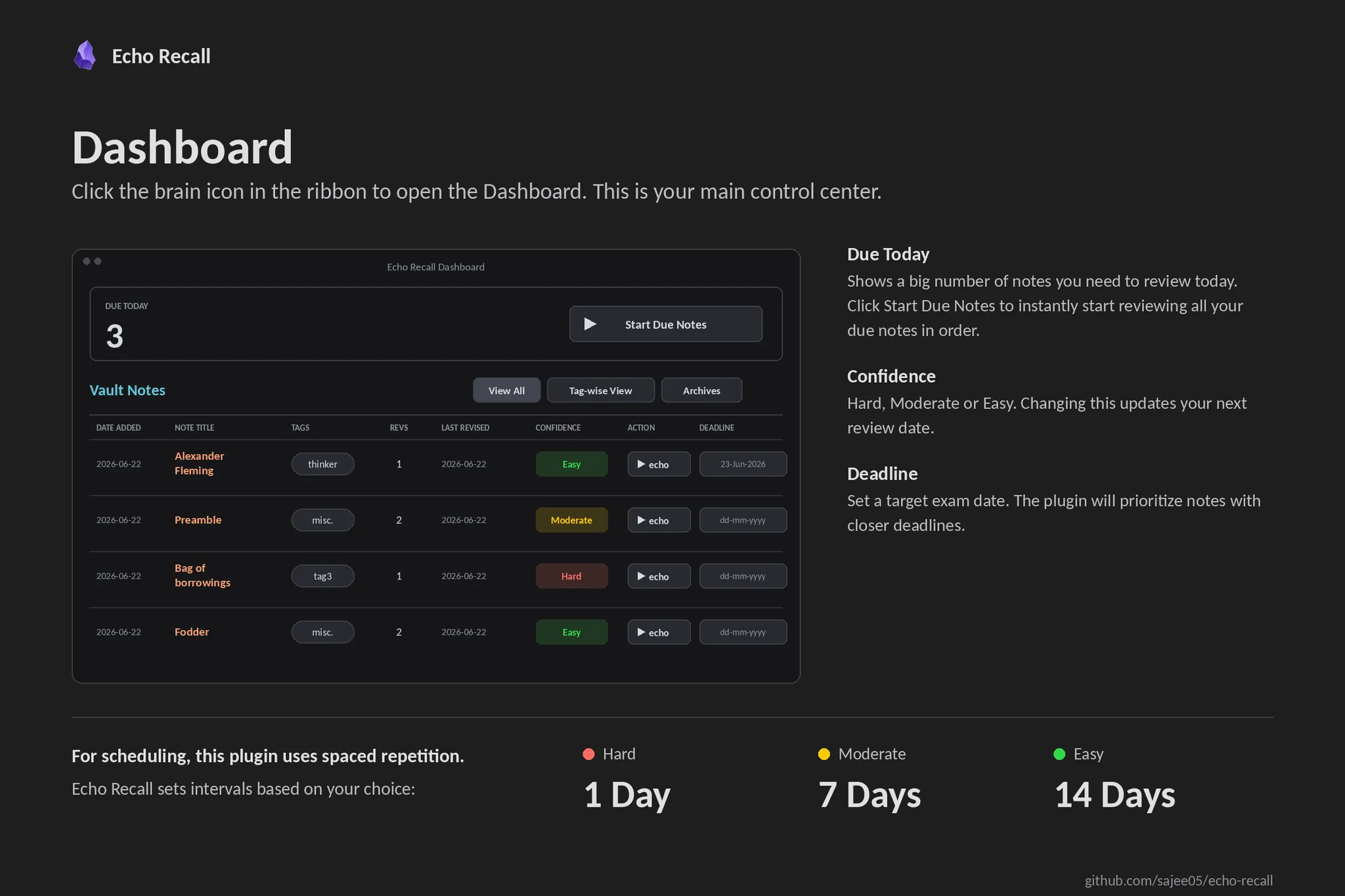 Echo Recall screenshot