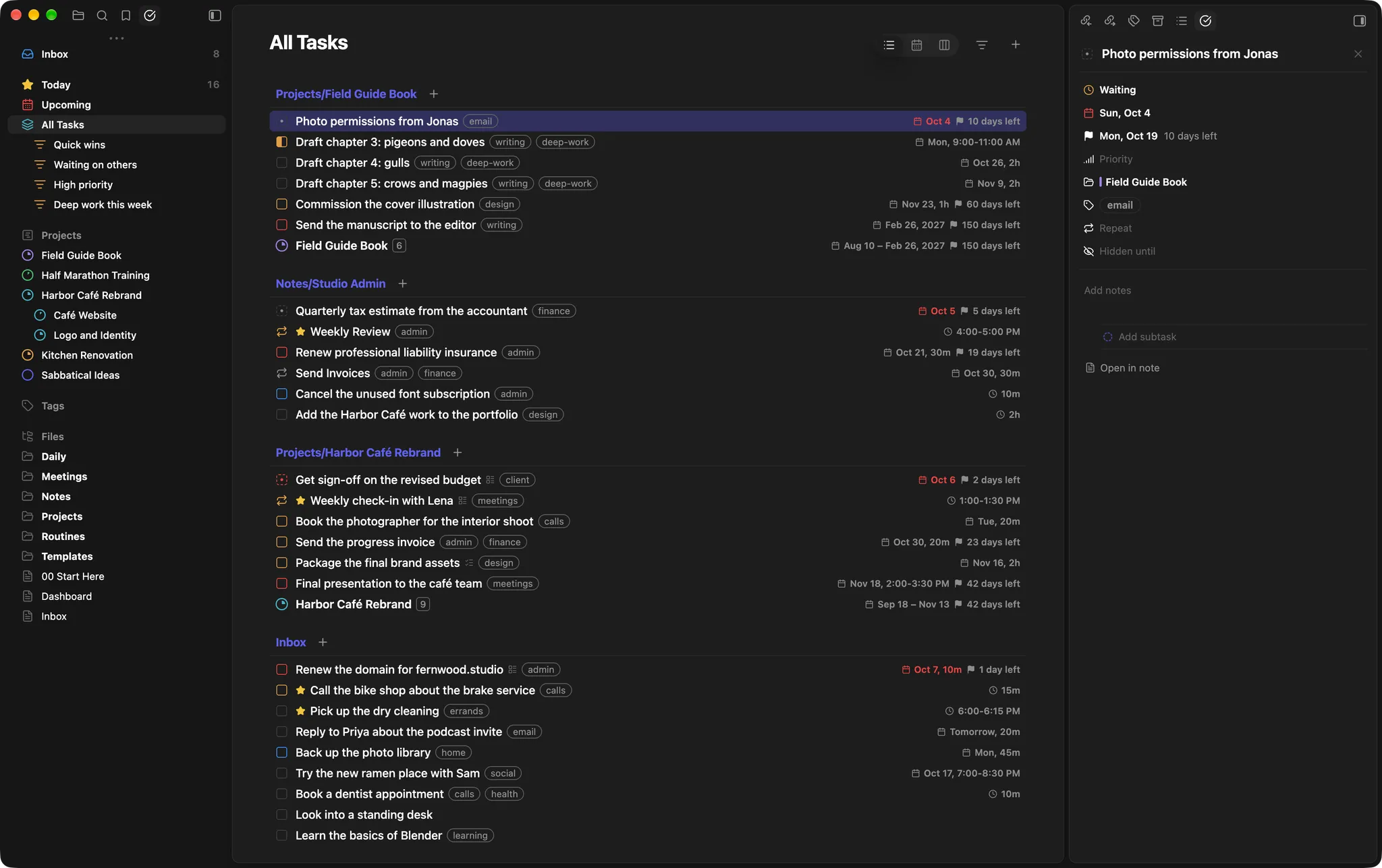 Integrated Task Manager screenshot