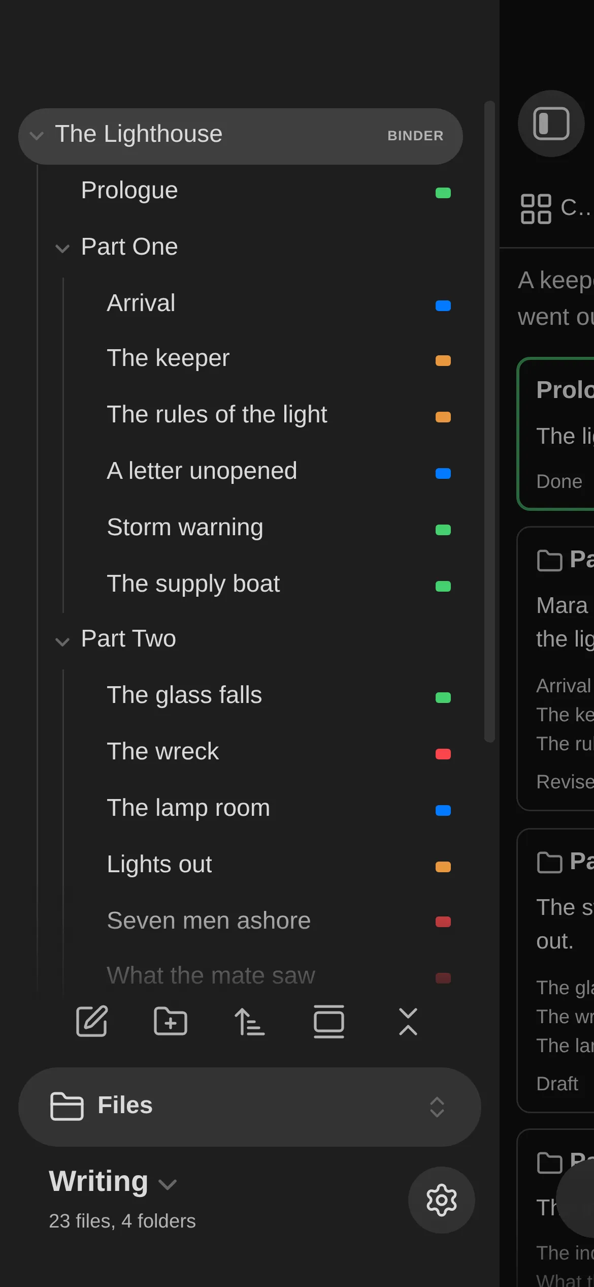 Binders screenshot