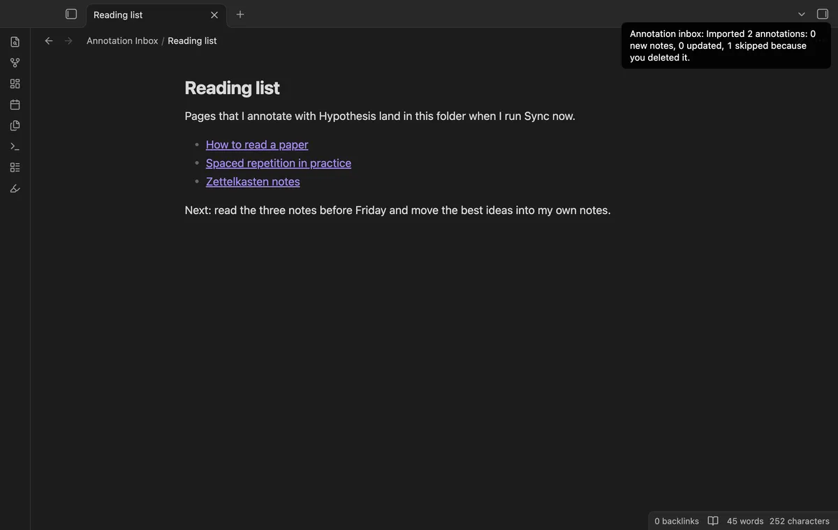 Annotation Inbox screenshot