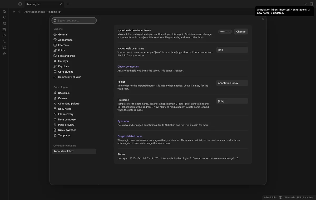 Annotation Inbox screenshot