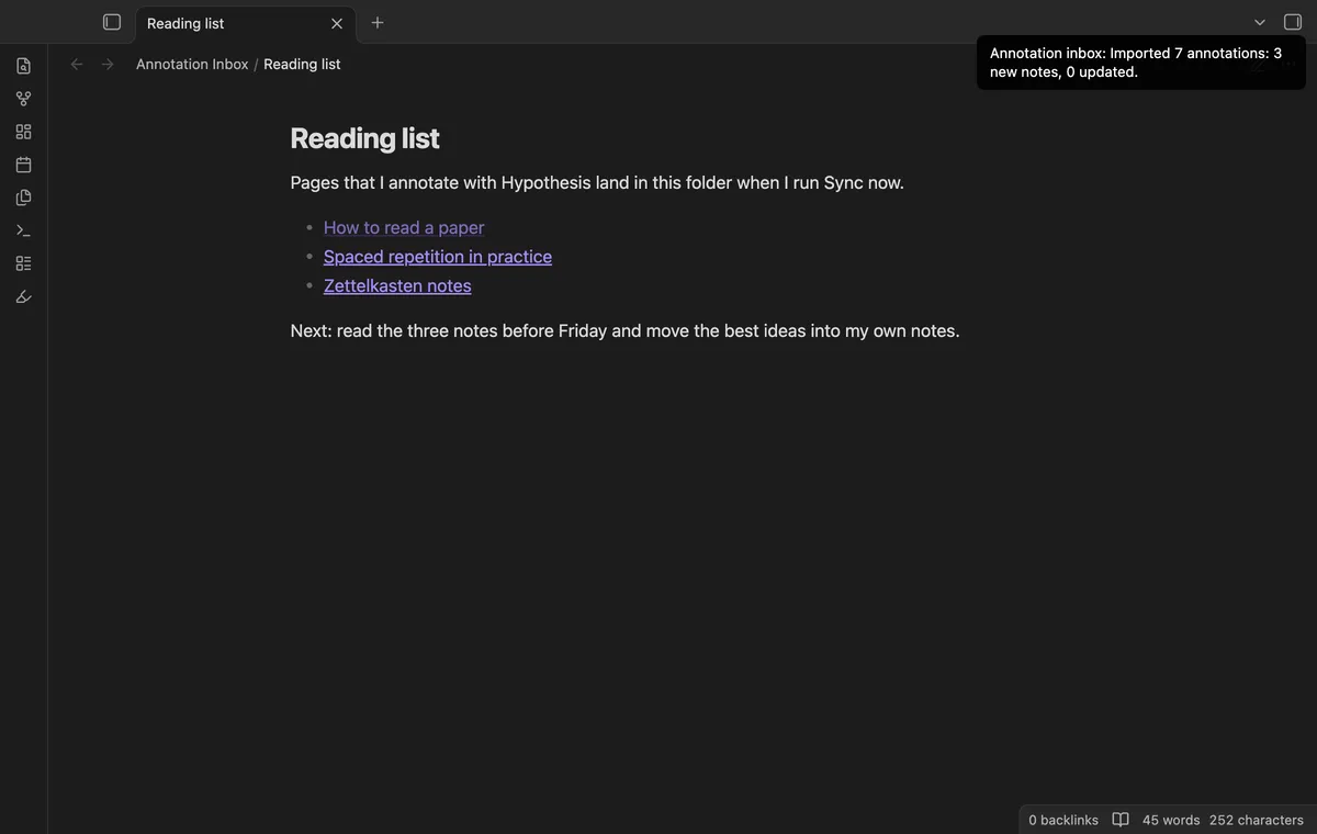 Annotation Inbox screenshot