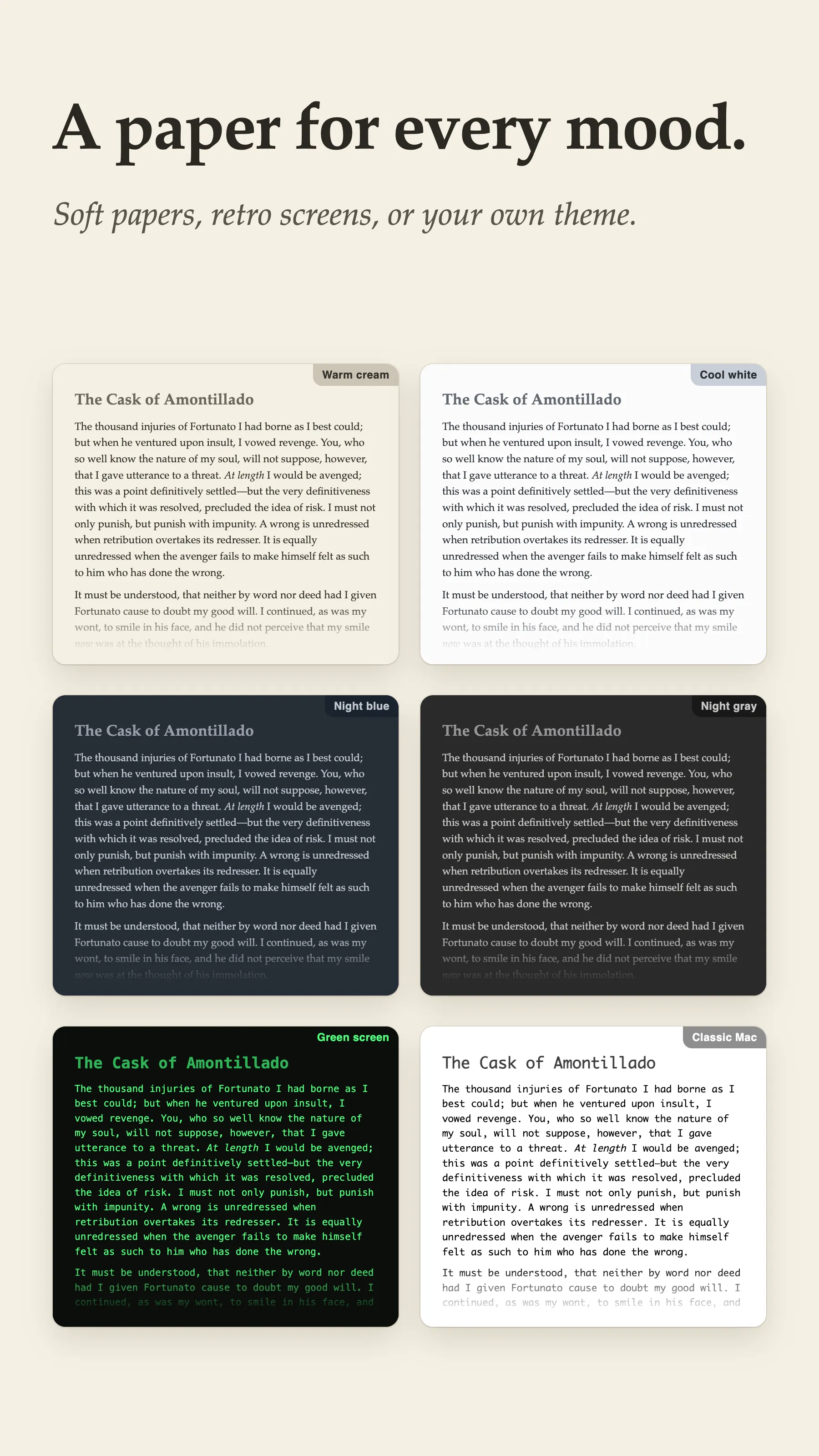 Writing Mode screenshot