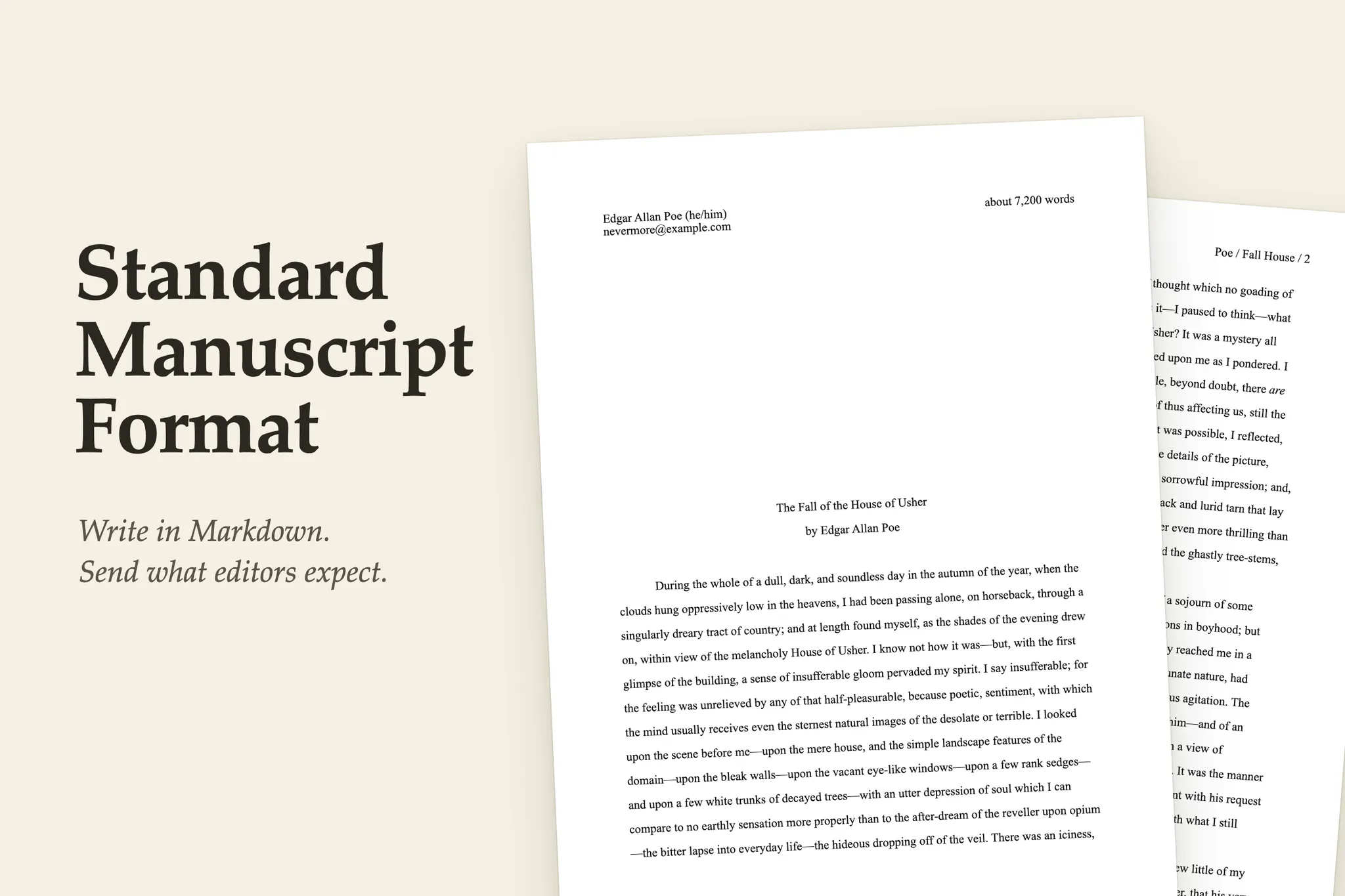 Standard Manuscript Format Export screenshot