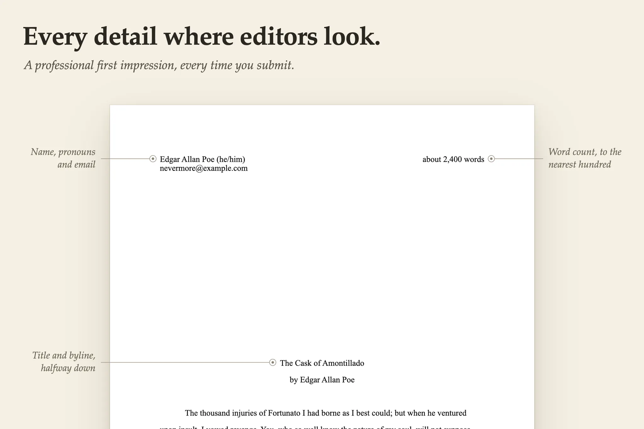 Standard Manuscript Format Export screenshot