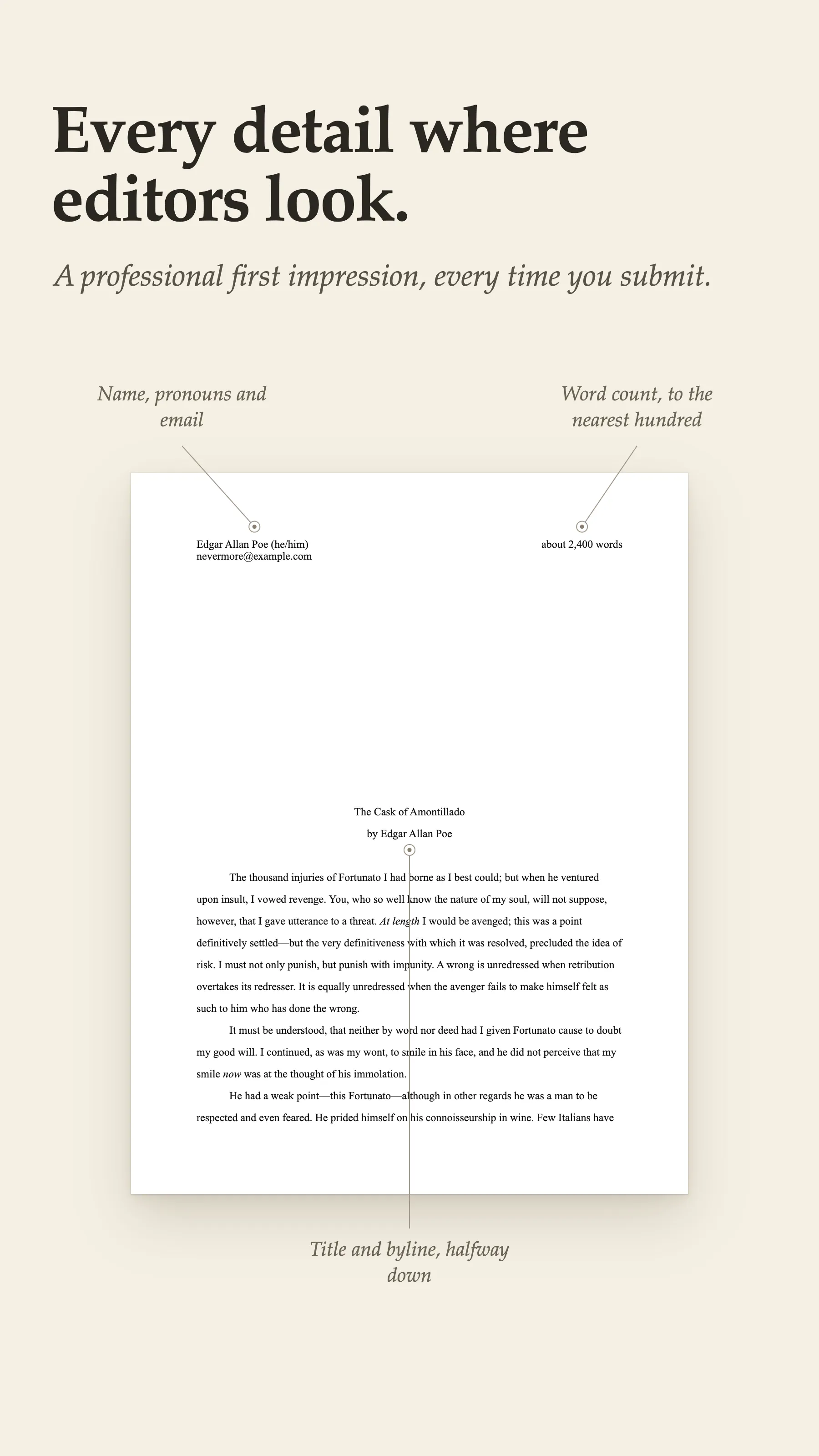 Standard Manuscript Format Export screenshot