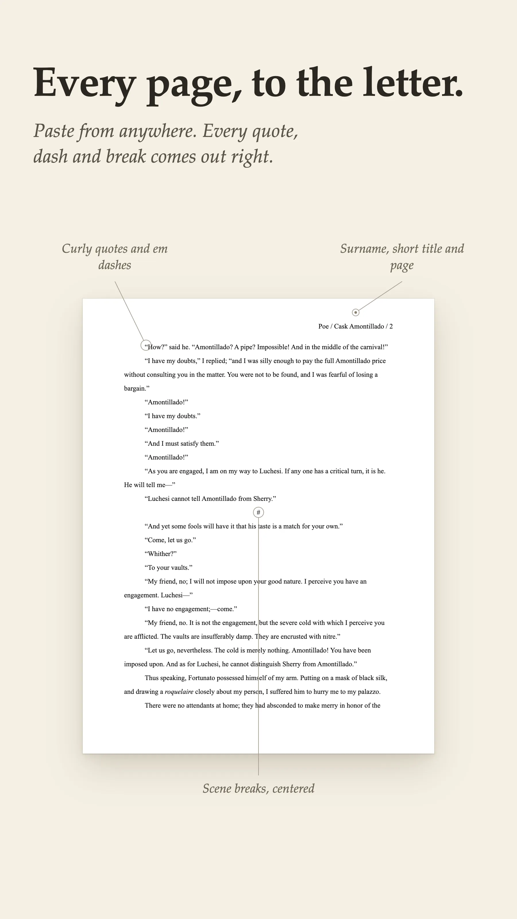 Standard Manuscript Format Export screenshot