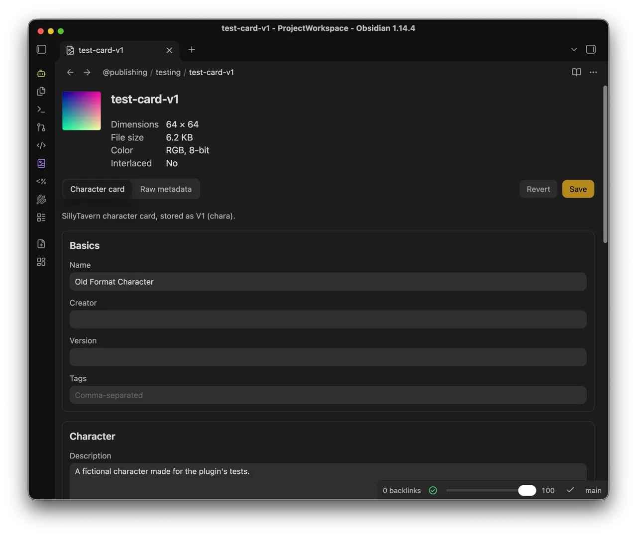 PNG Metadata Editor screenshot