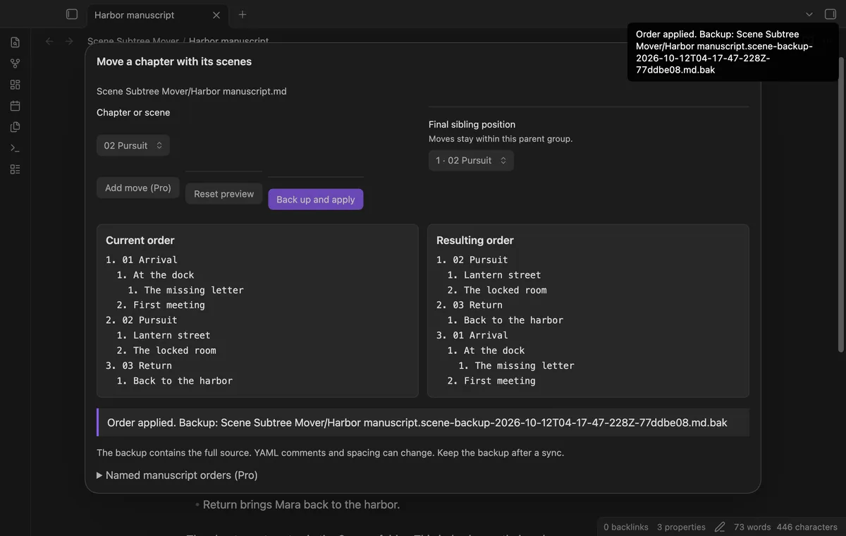 Scene Subtree Mover screenshot