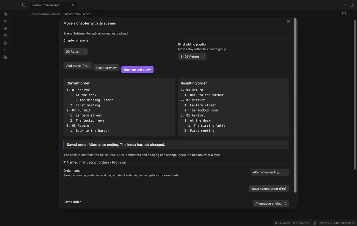 Scene Subtree Mover screenshot