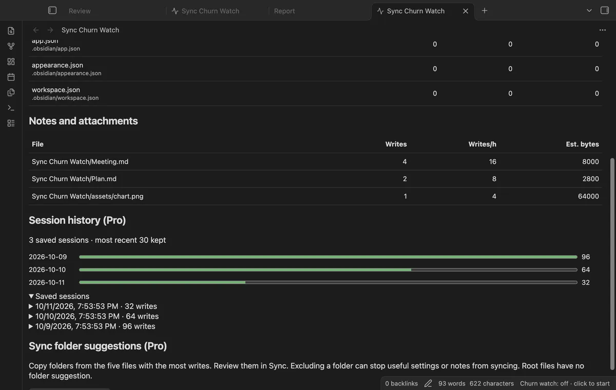 Sync Churn Watch screenshot