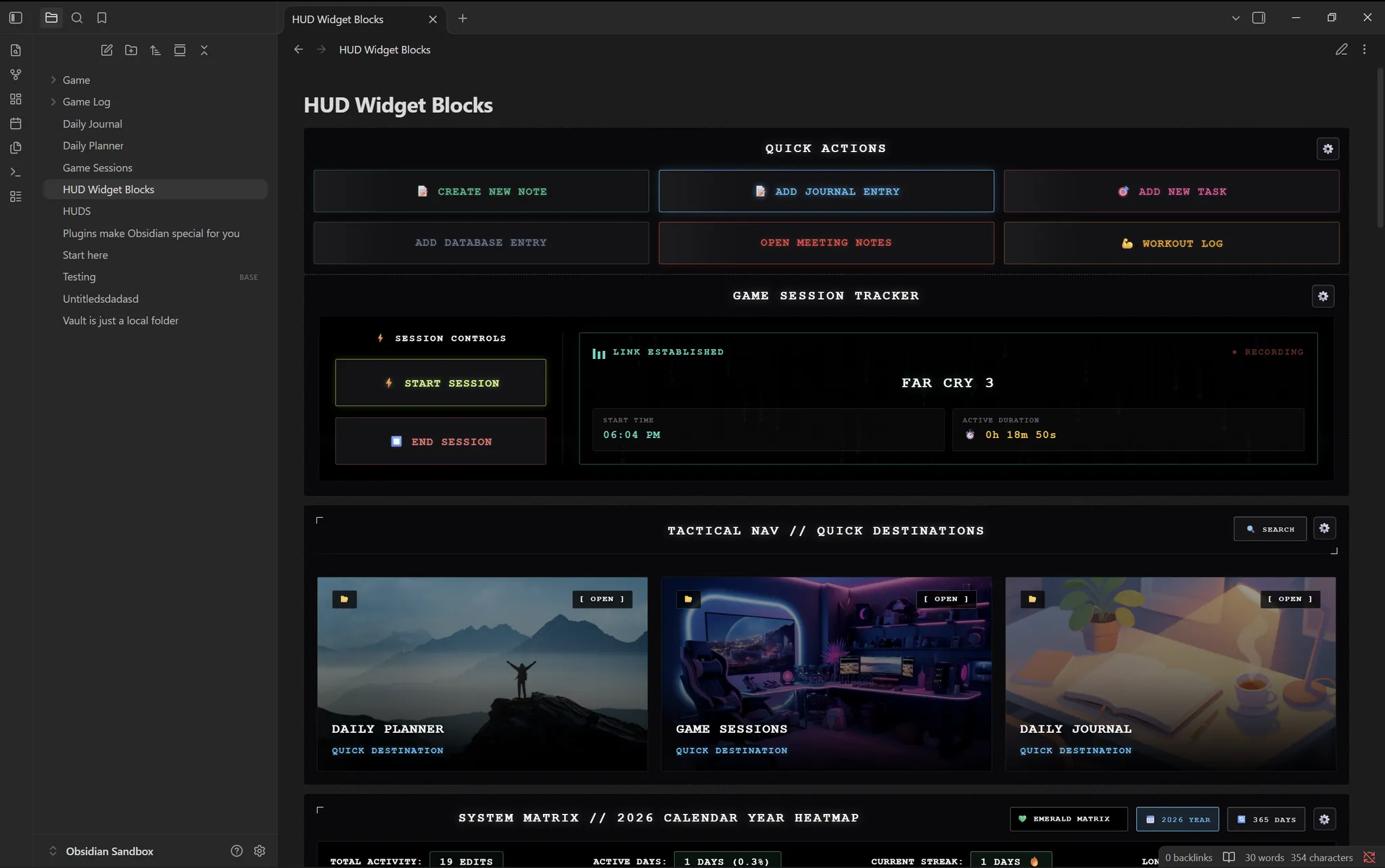 HUD Widget Blocks screenshot