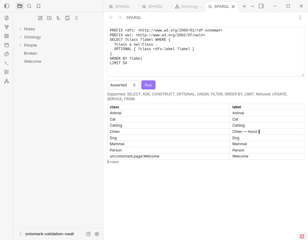Ontomark screenshot