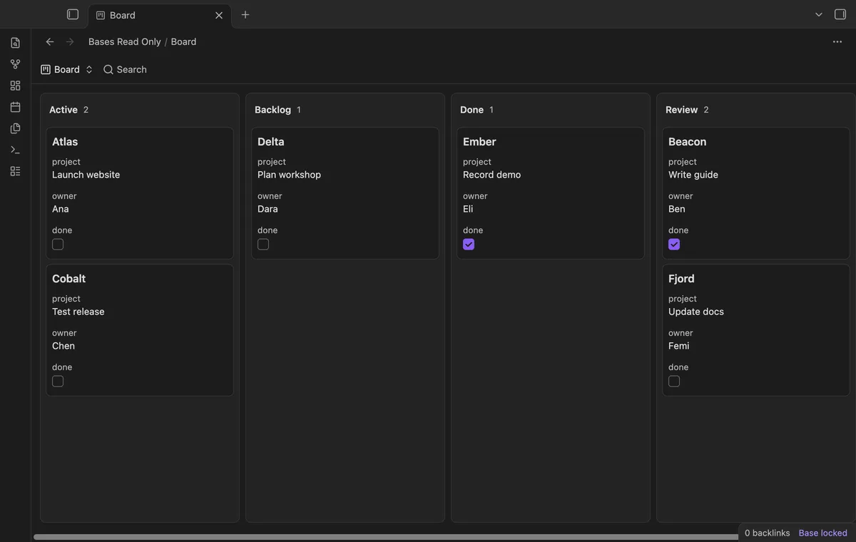 Bases Read Only screenshot