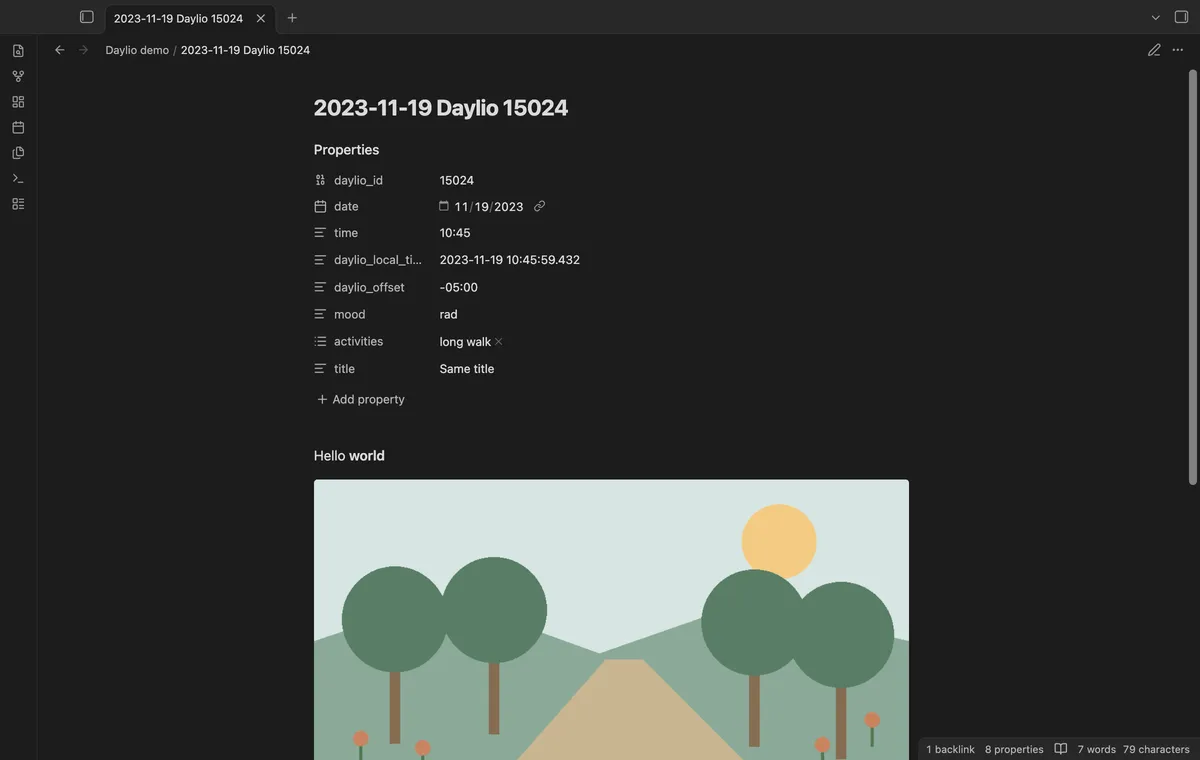 Daylio Backup Import screenshot